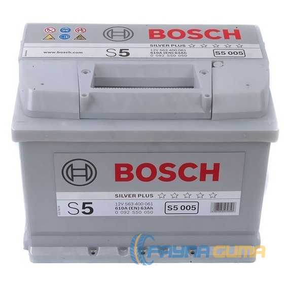 Купить Аккумулятор BOSCH (S5005) 6CT-63 АзЕ R