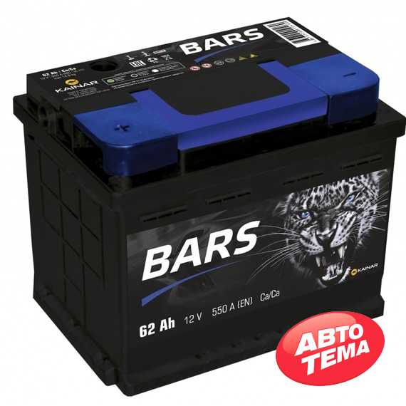 Купить Аккумулятор BARS 6СТ-62 L Plus (пт 550)