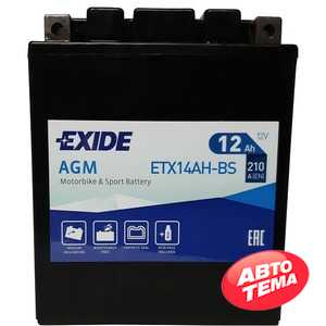 Купить Аккумулятор EXIDE AGM (ETX14A​H-BS) 12Ah-12v (134х89х164) L, EN210