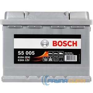 Купити Аккумулятор BOSCH S5 63Ah 610A (S50 050) (L2) R+ (242x175x190)