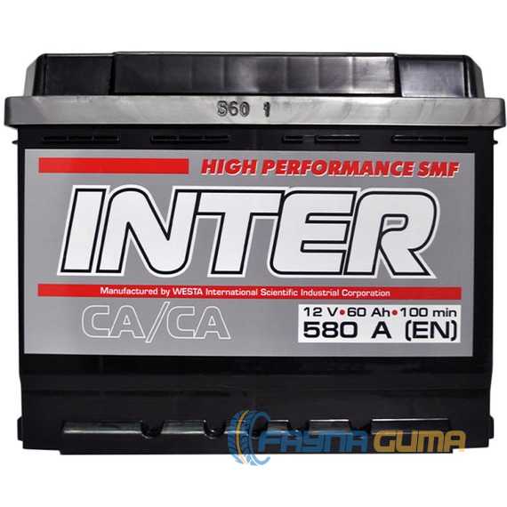 Купить Аккумулятор INTER high performance 60Ah 580A L+