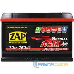 Купити Акумулятор ZAP AGM 70Ah 760A R Plus (L3) (570 02)