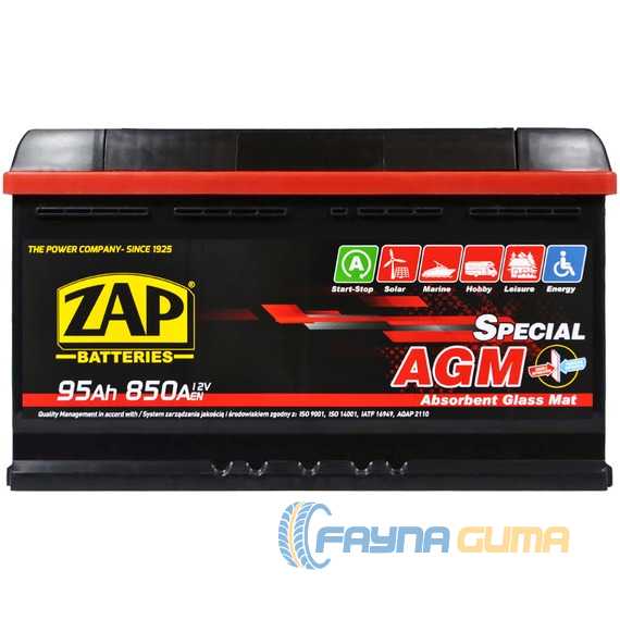 Купити Акумулятор ZAP AGM 95Ah 850A R+ (L5) (595 02)