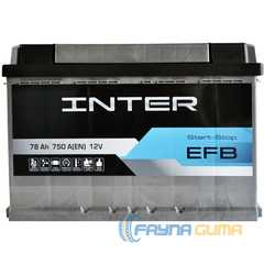 Купити Аккумулятор INTER EFB 6СТ-78 R+ (L3)