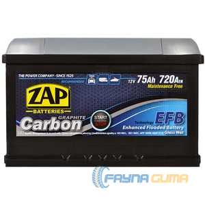 Купить Автомобильный аккумулятор ZAP Carbon EFB 6СТ-75 R+ (575 08) (LB3)