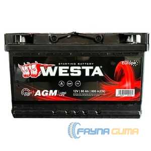 Купити Акумулятор WESTA 6CT-80Ah АзЕ (AGM80)